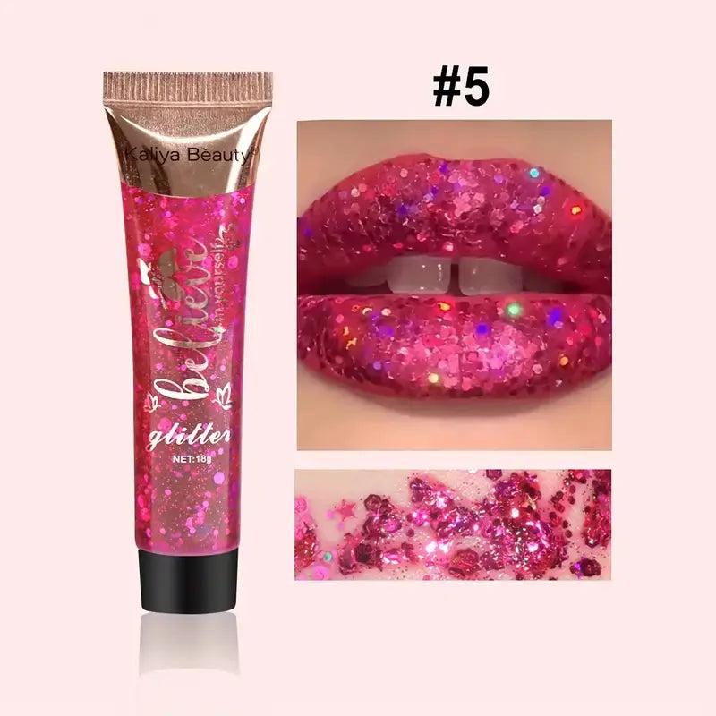 Roziniai gelio pagrindo veido, kuno ir plauku blizguciai