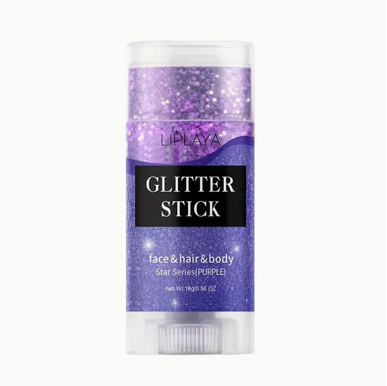 Violetiniai piestukiniai blizguciai veidui, kunui ir plaukams