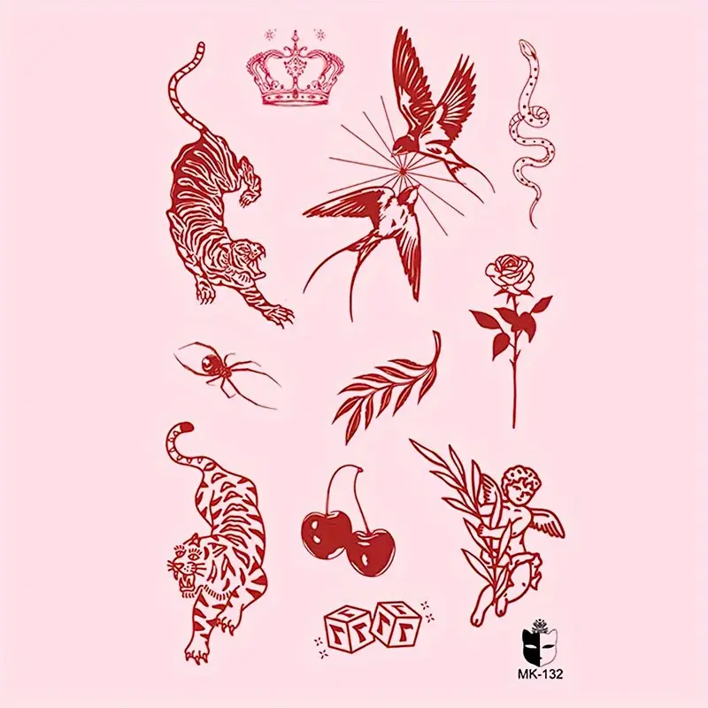 Laikina tatuiruotė "Raudona"