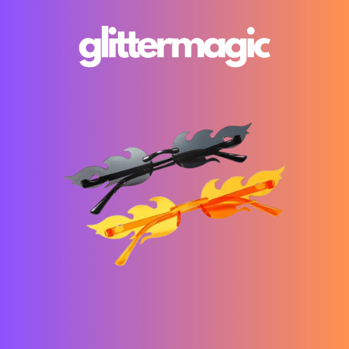 Dekoratyviniai spalvoti akiniai liepsneles