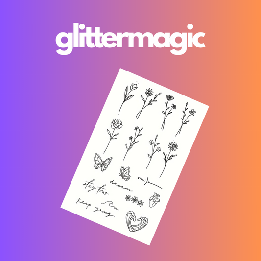 Laikina tatuiruotė "Gėlės"