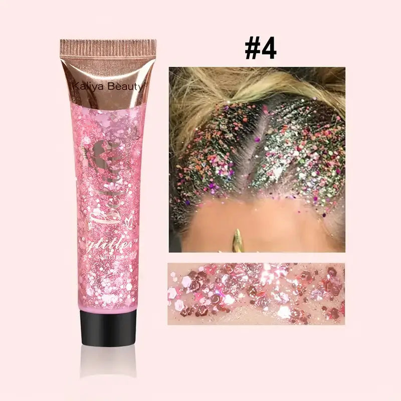 Sviesiai roziniai gelio pagrindo veido, kuno ir plauku blizguciai